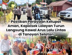 Menjaga Stabilitas Keamanan Lebaran Ketupat di Desa Tanoyan, Kapolsek Lolayan Turunkan Sejumlah Personel