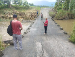 Jembatan Baru Segera Dibangun, Babinsa Turun Langsung Dampingi Pengukuran