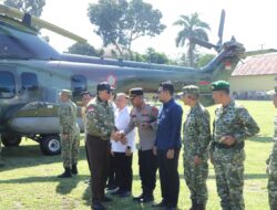 Kapolres Irwanto Bersama Forkopimda Sambut Kedatangan Menhan RI di Kotamobagu