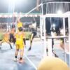 Tim Volly Putra Polres Kotamobagu Tumbangkan Tim Voly Ball putra asal Desa mokodite dengan skor 3-0