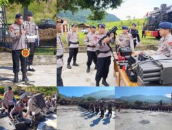 Danyon B Pelopor Kompol I Wayan Wimantara Siagakan Satu Kompi dan Tim Anti Anarki Untuk Pengamanan Tablik Akbar UAS Di BMR