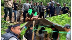 Kasat Ahmad Waafi dan Tim Gabungan Gerebek PETI di Kawasan Taman Nasional Bogani Nani Wartabone, Dua Pelaku Diamankan