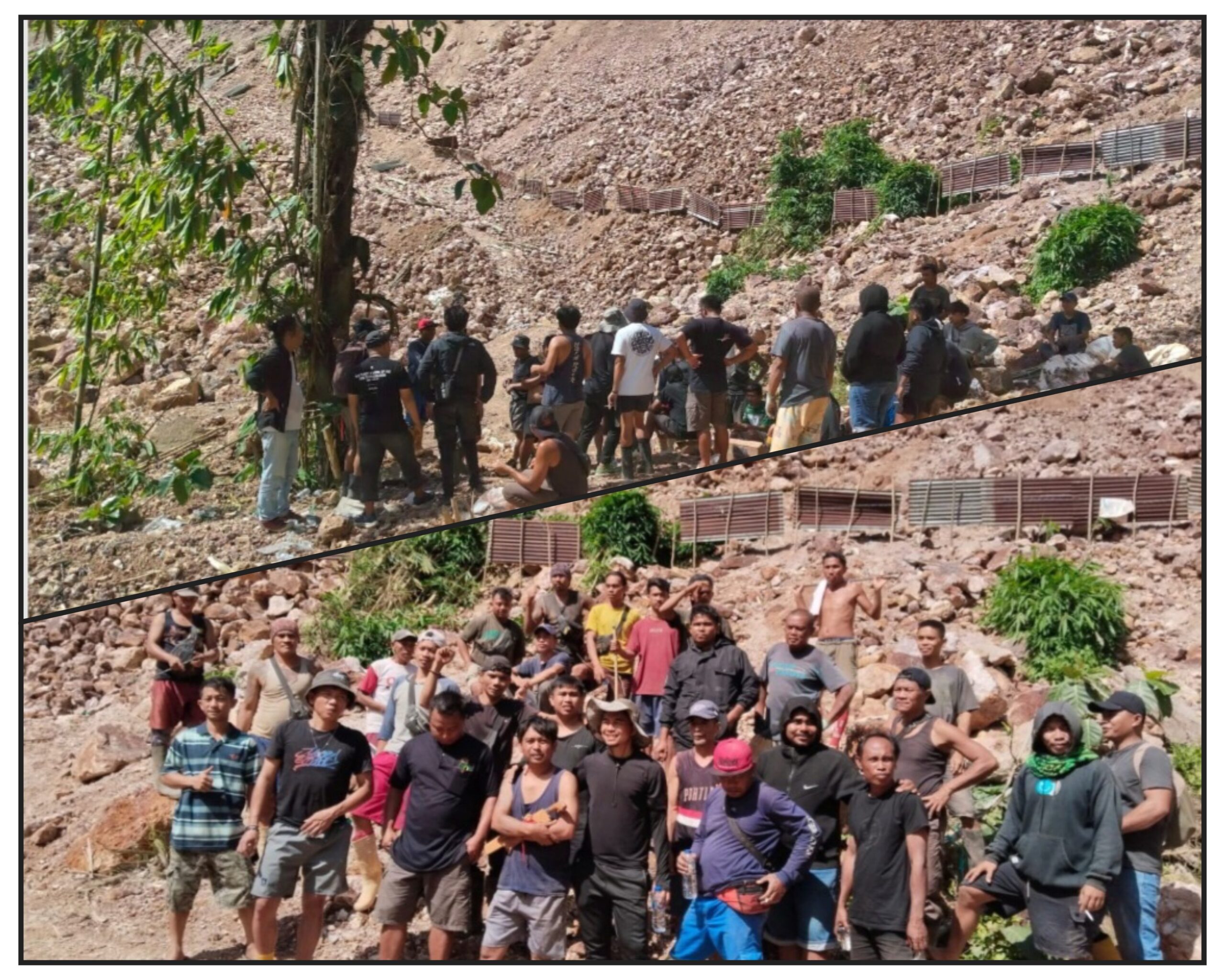 Para Penambang Tradisional Desa Bakan Saat di lokasi.(Dok)