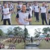 Jaga Kebugaran, Kapolres Irwanto Bersama PJU, Anggota Polres Serta Bhayangkari Olahraga Bersama