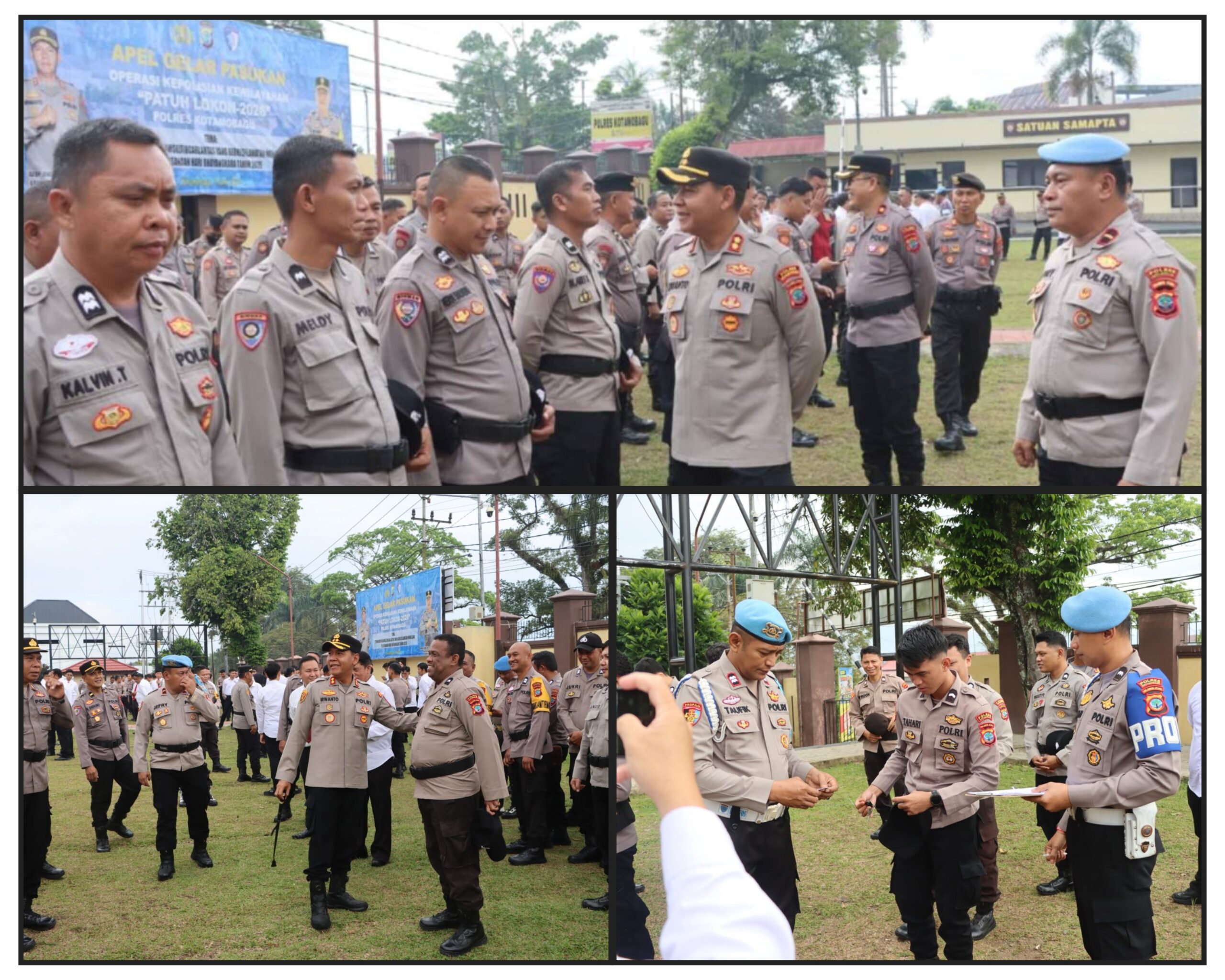 Kapolres AKBP Irwanto menunjukkan totalitas kepemimpinannya dengan memimpin langsung kegiatan Gaktibplin (Penegakan Ketertiban dan Disiplin) terhadap seluruh personel, didampingi jajaran Seksi Propam.(Foto: Dok)