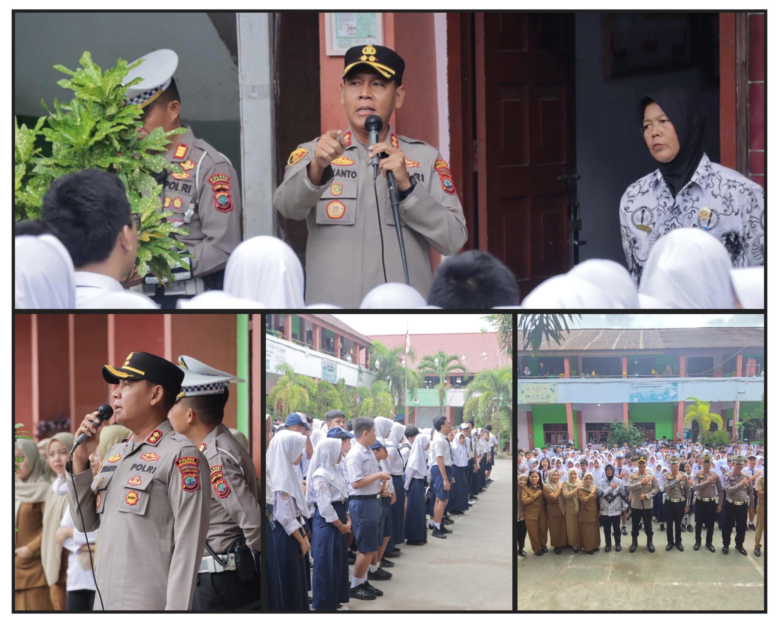 Nampak Kapolres Irwanto Sosialisasikan Program MOTABI (Sapa KK) Di SMPN 4 Kotamobagu.(Foto: Dok)