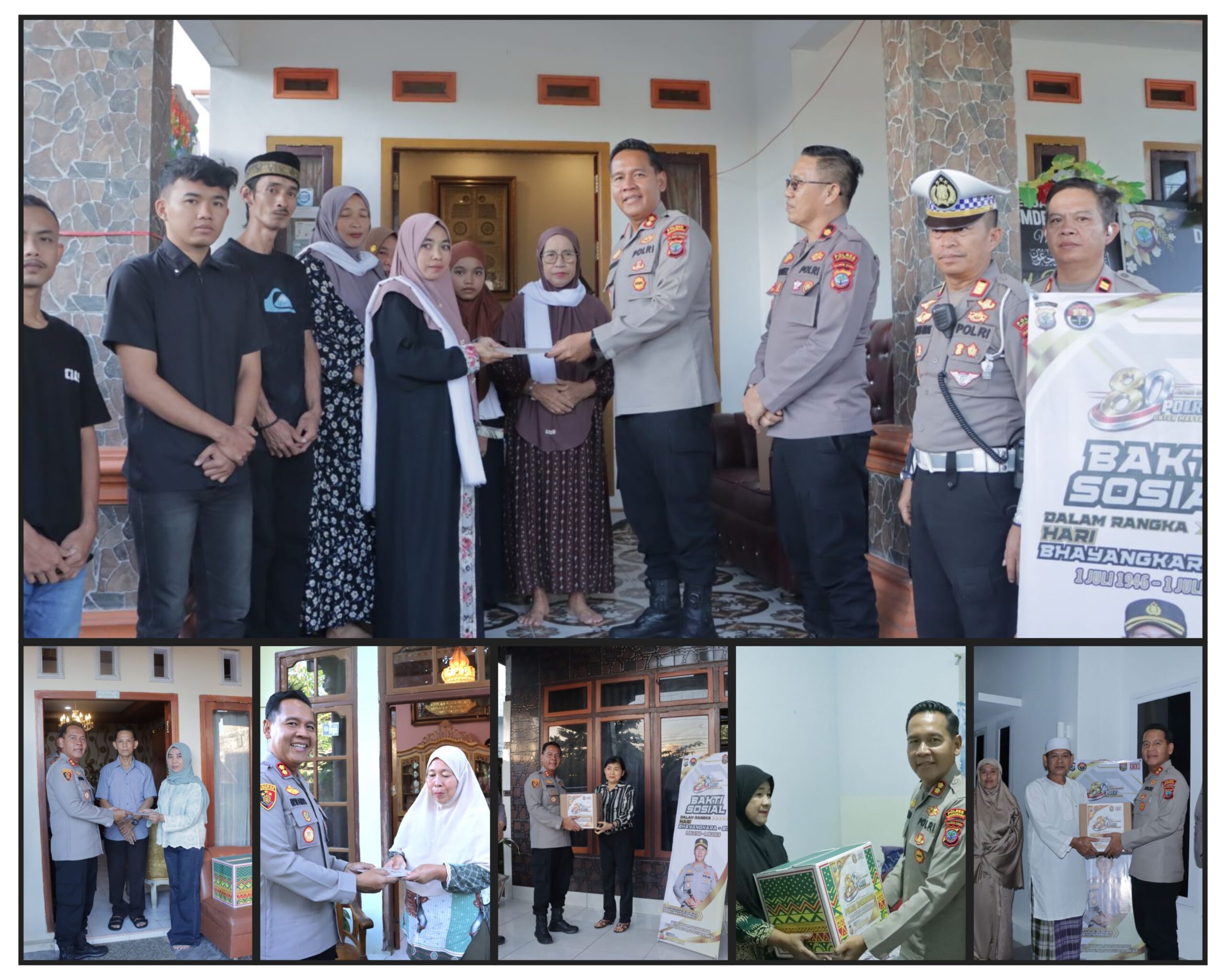 Nampak Kapolres Irwanto Bersama PJU Polres Kotamobagu Gelar Anjangsana Kepada Purnawirawan, Warakawuri Serta Personel Sakit Menahun.(Foto: Dok)