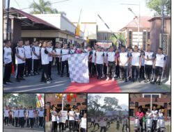 Semangat Mengabdi! Kapolres Kotamobagu Pimpin Jalan Sehat Meriah Sambut Hari Bhayangkara ke-80