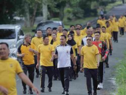 Jaga Kebugaran Fisik Para Personel, Kapolres Irwanto Pimpin Pelaksanaan Olahraga
