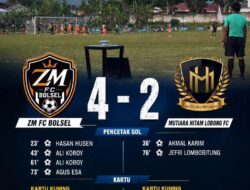ZM FC Bolsel Tumbangkan Mutiara Hitam Lobong Fc 4-2, Manajer Zulkifli Mundok : Optimis Gelar Juara TCL 2026