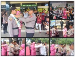 Penuh Haru Pelepasan AKBP Irwanto Bersama Ny Hanum Irwanto Di Mapolres Kotamobagu