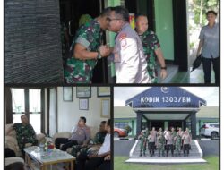 Perkuat Sinergi TNI–Polri, Kapolres AKBP Abdul Kholil Sambangi Makodim 1303/Bolmong