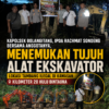 Polsek Bolangitang Temukan Tujuh Alat Ekskavator Dilokasi Aktiftas Tambang Ilegal di Kawasan Kilometer 20 Hulu Bintauna