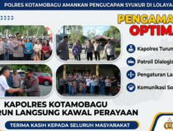 Pastikan Pengamanan Optimal, Kapolres Kotamobagu Turun Langsung Kawal Perayaan Pengucapan Syukur