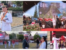 Wabub Vasung Inspektur Upacara Penurunan Bendera Memperingati HUT Ke-81 RI