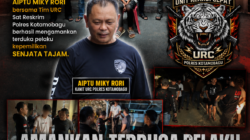 Kanit URC Polres Kotamobagu AIPTU Miky Rori Bersama Tim Mengamankan Terduga Pelaku Kepemilikan Senjata Tajam (Sajam)