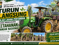 Dukung Program Ketahanan Pangan Nasional,Kapolsek Lolayan Turun Langsung Olah Lahan Pertanian