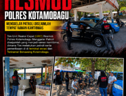 Cegah Gangguan Kamtibmas Diwilayah Hukum Polres Kotamobagu, Kasat IPTU Ahmad Waafi Bersama Tim URC Gelar Patroli