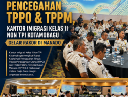 Perkuat Sinergi Pencegahan TPPO dan TPPM, KantorI migrasi Kelas II Non TPI Kotamobagu Gelar Rakor di Manado