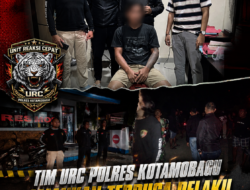 Tim URC Polres Kotamobagu Amankan Terduga Pelaku Pengancaman Menggunakan Senjata Tajam