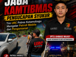 Jaga Kamtibmas Pengucapan Syukur, Tim URC Polres kotamobagu Mengelar Patroli Moblie dan Pengamanan