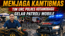 Terus Memperkuat Menjaga Kamtibmas, Tim URC Polres Kotamobagu Gelar Patroli Mobile