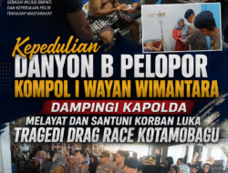 Kepedulian Danyon B Pelopor Kompol I Wayan Wimantara Dampingi Kapolda Sulut Melayat dan Santuni Korban Luka Tragedi Drag Race Kotamobagu