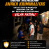 Guna Menekan Angka Kriminalitas, Kasat Tedd R Mandagi Bersama Tim URC Sat Reskrim Polres Sitaro Gelar Patorli