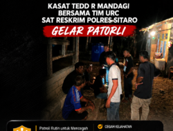 Guna Menekan Angka Kriminalitas, Kasat Tedd R Mandagi Bersama Tim URC Sat Reskrim Polres Sitaro Gelar Patorli