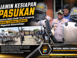 Kapolres Abdul Kholik Turun Langsung Pantau Latihan Dalmas di Mapolres Kotamobagu