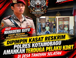 Dipimpin AKP Mahadewa Bayu, Tim URC Polres Kotamobagu Amankan Terduga Pelaku KDRT di Desa Tanoyan Selatan