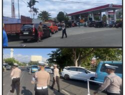 Cegah Antrean Panjang Di SPBU, Satlantas Polres Kotamobagu Imbau Pengendara Tertib, Arus Lalu Lintas Tetap Lancar