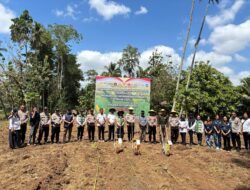 Kawal Program Ketahanan Pangan Nasional, Polres Kotamobagu Gelar Penanaman Jagung Kuartal III