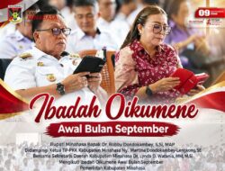 Ibadah Oikumene Pemkab Minahasa, Bekerja Sebagai Satu Keluarga Besar Wujudkan Minahasa yang semakin maju