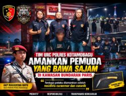 Tim URC Polres Kotamobagu Amankan Pemuda Yang Bawa Sajam di Kawasan Bundaran Paris, AKP Mahadewa Bayu: Terduga Pelaku Diamankan Adalah Residivis Curanmor dan Curanik