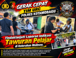 URC Polres Kotamobagu Gerak Cepat Tindaklanjuti Laporan Indikasi Tawuran Pelajar di Kelurahan Molinow