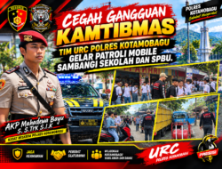 Cegah Gangguan Kamtibmas, Tim URC Polres Kotamobagu Gelar Patroli Mobile Sambangi Sekolah dan SPBU