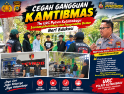 Cegah Gangguan Kamtibmas, Tim URC Polres Kotamobagu Sambangi Anak Muda dan Pengendara Bentor Beri Edukasi