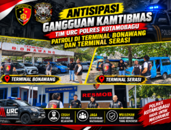 Antisipasi Gangguan Kamtibmas, Tim URC Polres Kotamobagu Patroli di Terminal Bonawang dan Terminal Serasi