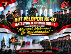 Batalyon B Brimob Sulut Gelar Apel Penyucian Tunggul Batalyon B Pelopor dalam rangka memperingati HUT Pelopor ke-67