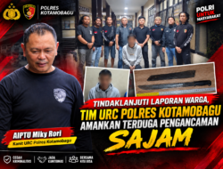 Tindaklanjuti Laporan Warga, Tim URC Polres Kotamobagu Amankan Terduga Pengancaman Sajam