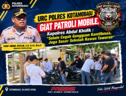 URC Polres Kotamobagu Giat Patroli Mobile, Kapolres Abdul Kholik : Selain Cegah Gangguan Kamtibmas, Juga Sasar Sekolah Rawan Tawuran