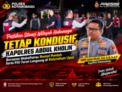 Pastikan Situasi Wilayah Hukumnya Tetap Kondusif, Kapolres Abdul Kholik Bersama WakaPolres Romel Pontoh Serta PJU Turun Langsung di Kelurahan Upai
