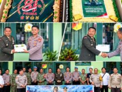 Kejutan Manis di HUT TNI ke-81, Dua Kapolsek di Polres Kotamobagu Sambangi Koramil Passi