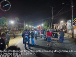Jaga Kamtibmas, Tim URC Resmob Polres Bolmong Patroli Malam di Dumoga Tengah