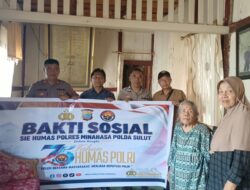 Humas Polres Minahasa Gelar Bakti Sosial di Kampung Jawa Tondano, Sambut HUT ke-75 Humas Polri   