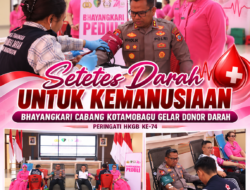 Peringati HKGB ke-74, Bhayangkari Cabang Kotamobagu Gelar Aksi Donor Darah