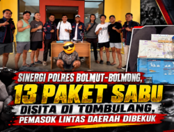 Sinergi Polres Bolmut-Bolmong, 13 Paket Sabu Disita di Tombulang, Pemasok Lintas Daerah Dibekuk