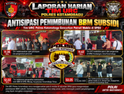 Antisipasi Penimbunan BBM Subsidi, Tim URC Polres Kotamobagu Gencarkan Patroli Mobile di SPBU