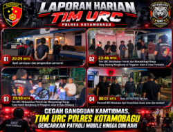 Cegah Gangguan Kamtibmas, Tim URC Polres Kotamobagu Gencarkan Patroli Mobile Hingga Dini Hari